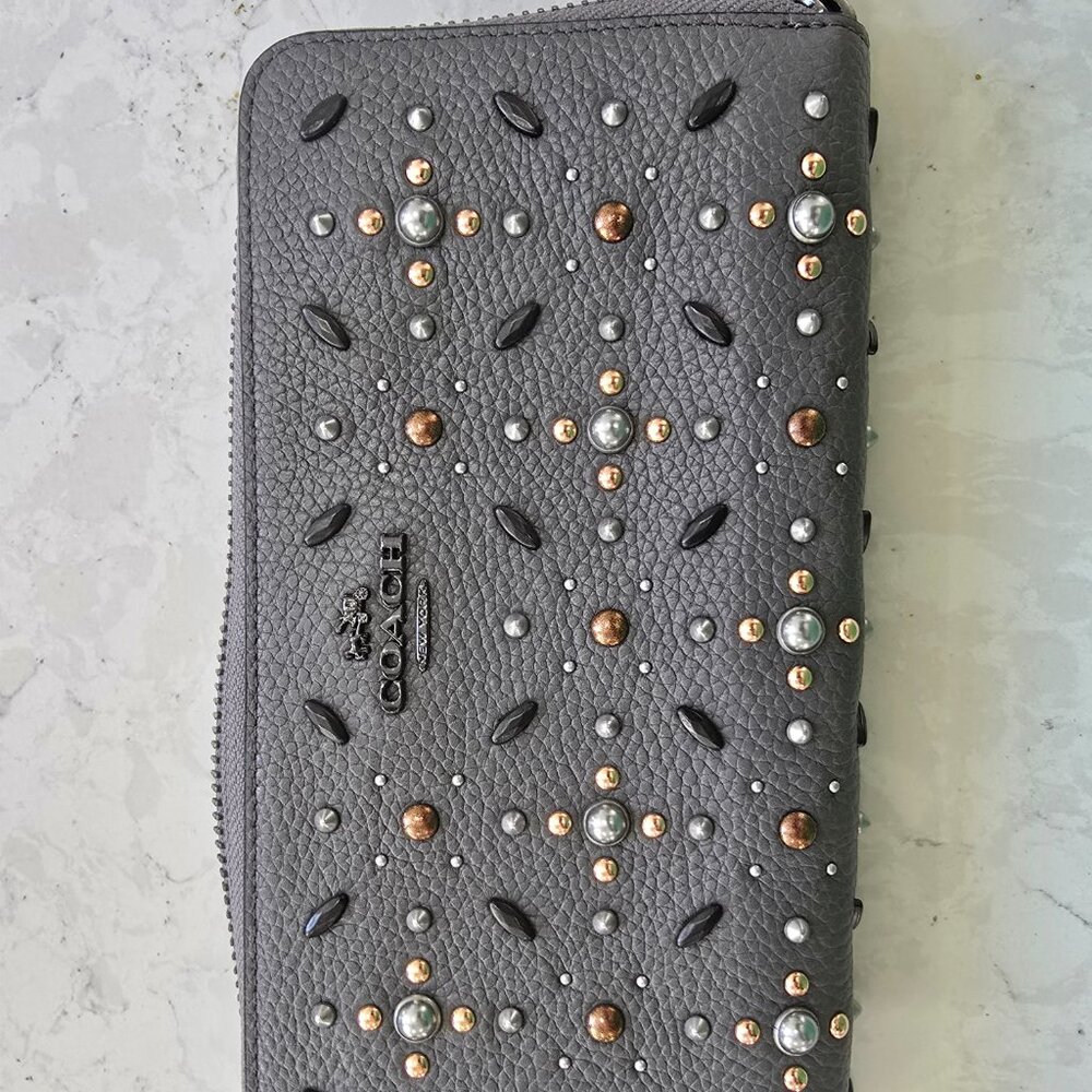 Coach Rivet Zip Wallet - Picture 2 of 16
